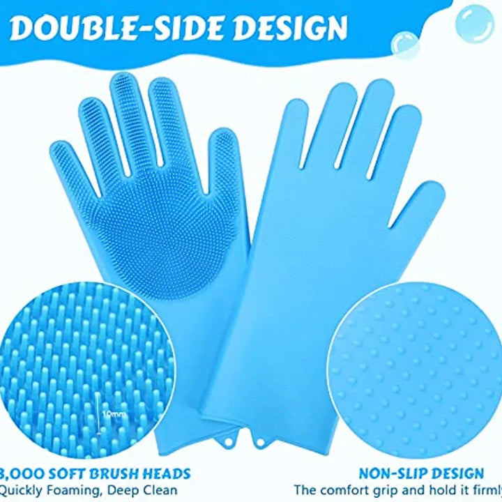 Pet Grooming Bathing Gloves Dog Cat Bathing Shampoo Scrubber Magic Massaging Cleaning Cleanner Sponge Silicon Hair Removal Glove
