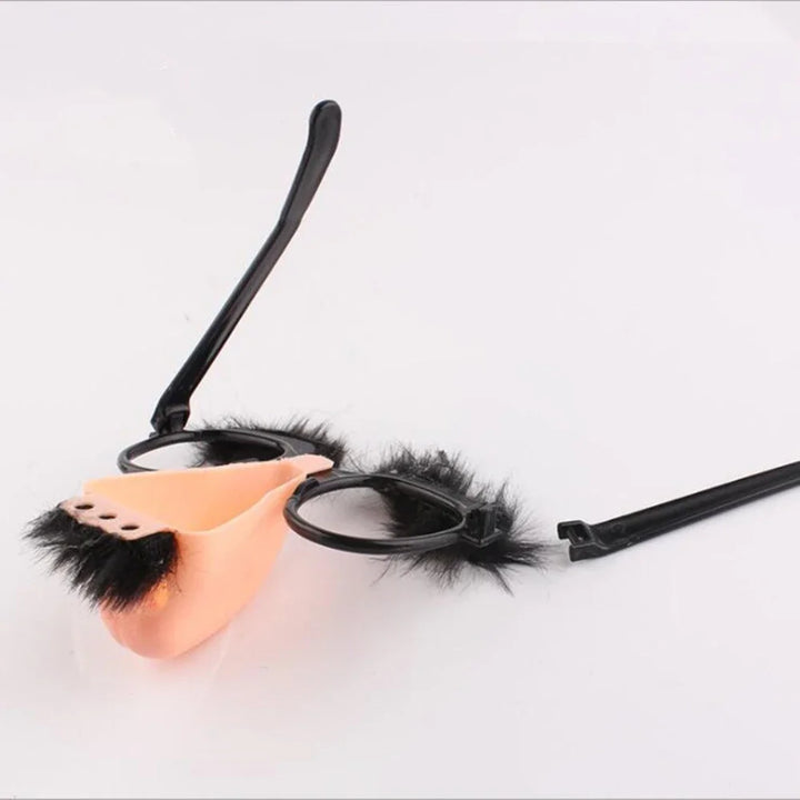 Halloween Novelty Fake Mask Cute Black Big Nose Funny Glasses Mustache Eyebrow For Halloween Party Decor Tricky Costume Props