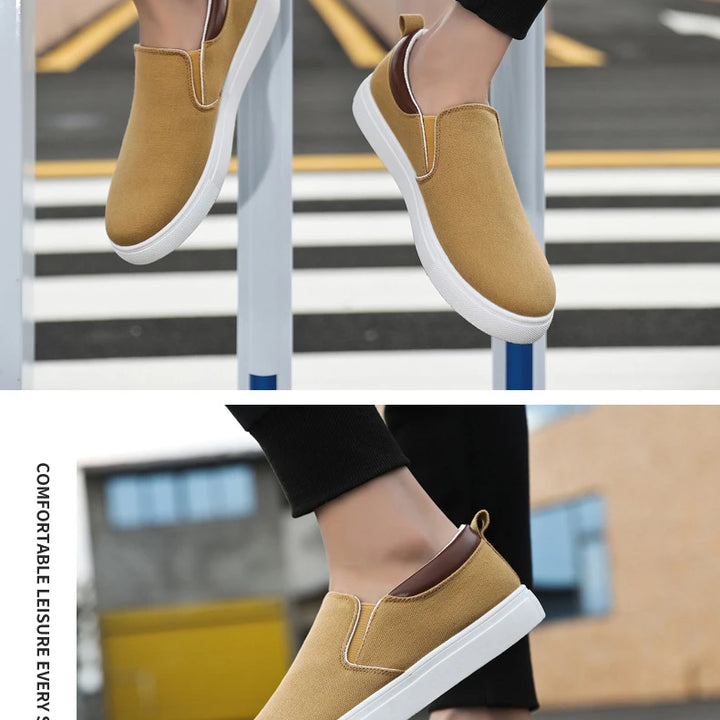 New Casual  Sneaker Canvas Boys Fashion Slip-on Vulcanized Flat