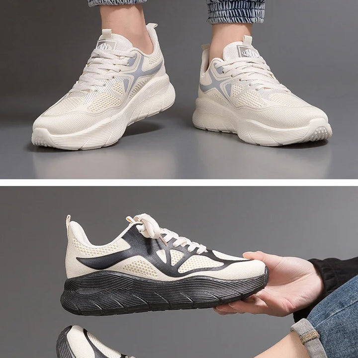 Sports Sneakers for Women Versatile Thick Soled Casual Breathable Running Shoes Soft Sole Slip-Resistant for Everyday Use
