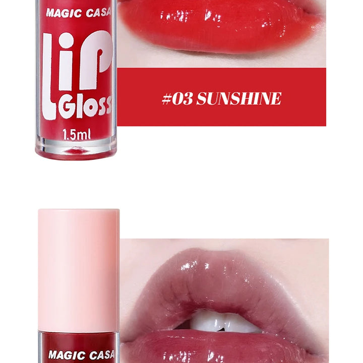 MAGIC CASA 6pcs/set Small bottle Hydrating Jelly Lip Oil long-lasting Moisturizing  smooth shimmering Lip Hydrating Liquid