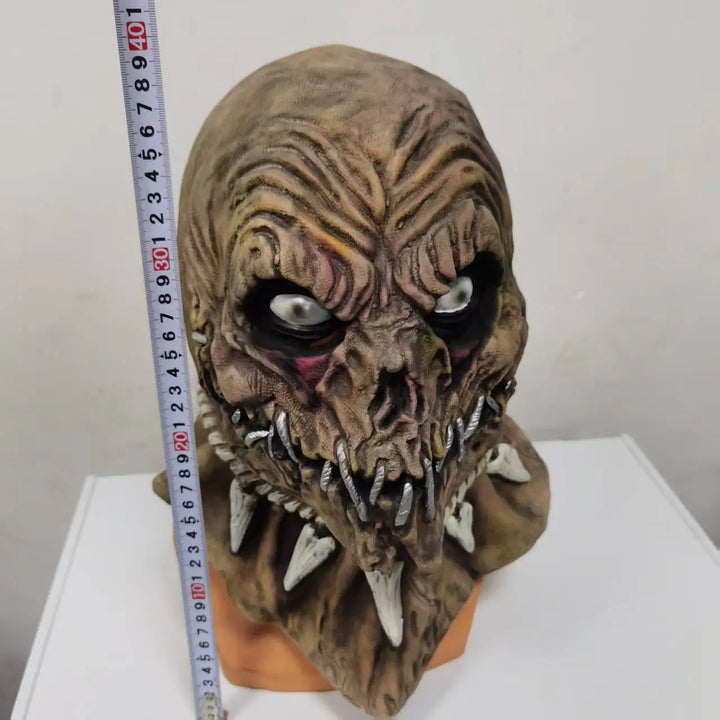 Halloween Cosplay Headgear Halloween Party Big Mouth Nail Horror Mask Latex Ghost Day Soft Simulated Headset Dress Up Props