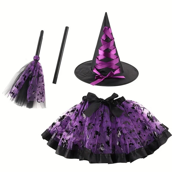 💜Be the star of the spooky night! 🎃
Our 3-piece purple witch costume comes with a magical skirt, pointed hat & wand — perfect for Halloween fun! 🪄
🛒 Grab yours now!
