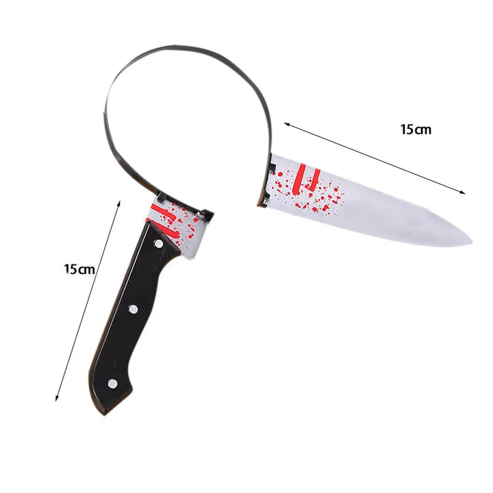 Halloween Hair Hoop Horror Blood Fake Ax Saws Knife Gothic Headband Halloween Party Masquerade Cosplay Prop Decor Accessories