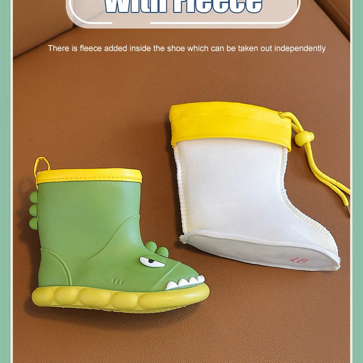 Rain Boots Kids Boy Waterproof Light and Handy Toddler Water Shoes for Girls Children Rain Boots