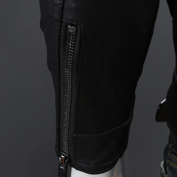 Spring Autumn Mens Leather Jackets Slim Fit Male Fashion Faux Windproof Warm Coats Man Brand Clothing