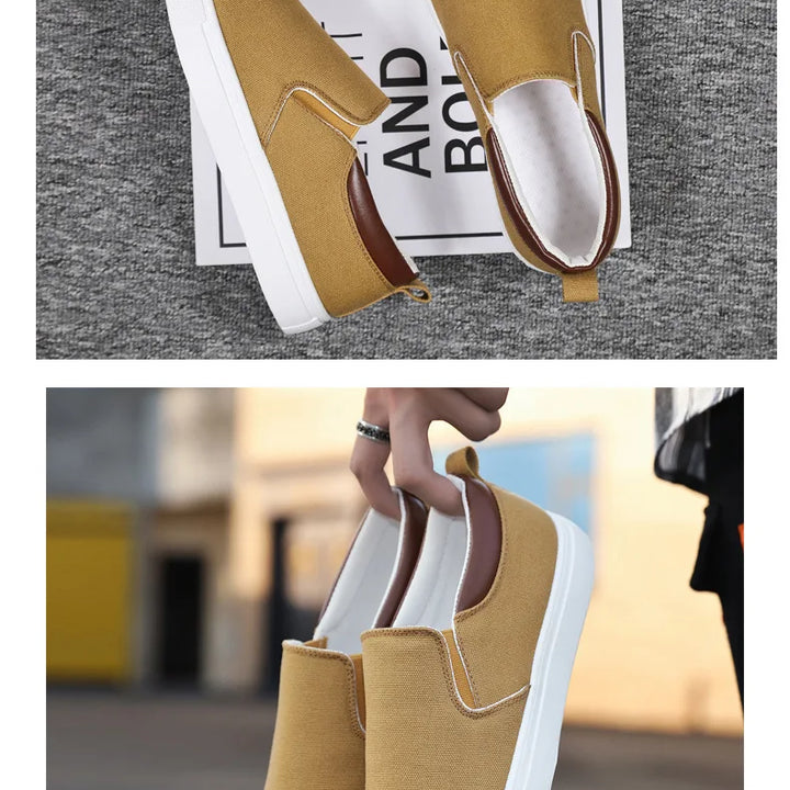 New Casual  Sneaker Canvas Boys Fashion Slip-on Vulcanized Flat