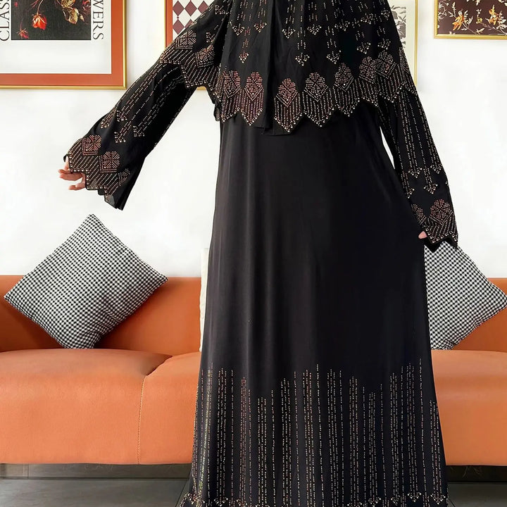 Two Piece Set Hijab Prayer Clothes Muslim Abaya Set Women Prayer Garment Dress Hijab Long Khimar Long Dress Sets Islamic Ramadan