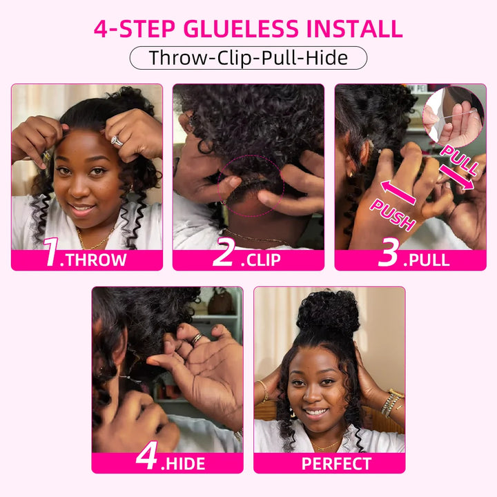 Hidden Strap Straight 360 Lace Front Wigs Human Hair Pre Plucked 12A Glueless Brazilian Virgin Wig With Drawstring HD Full Lace