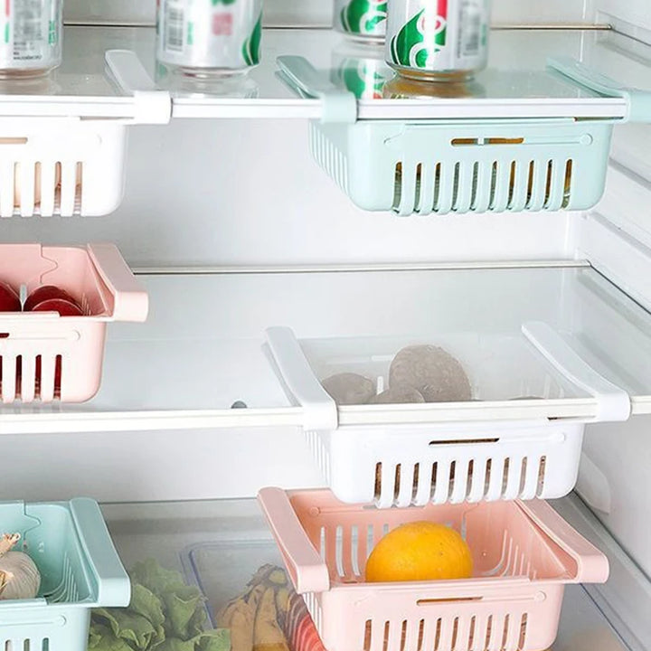 Maximize Your Fridge Space!
🧊 Say goodbye to clutter with this retractable, multi-functional storage rack. Perfect for organizing fruits, veggies, snacks & more.
💦 Built-in drain keeps everything fresh and dry.
✨ Slide, store, and save space instantly!