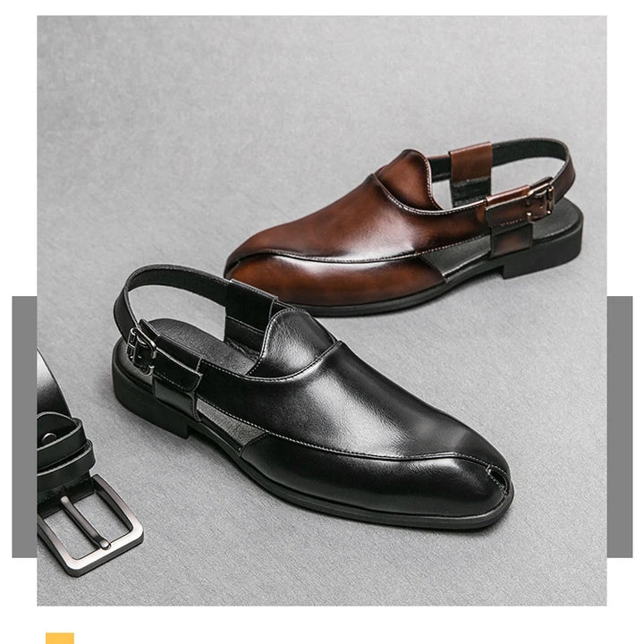 Men Minimalist Slingback Dress Shoes Business Office Dress Shoes