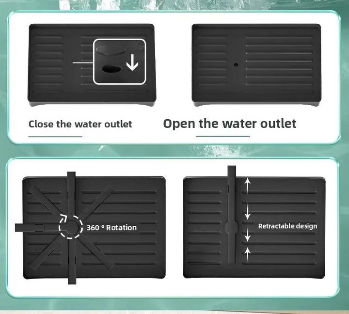 Kitchen utensil drain pipe drain storage rack countertop utensil drain, chopstick storage rack with cup holder