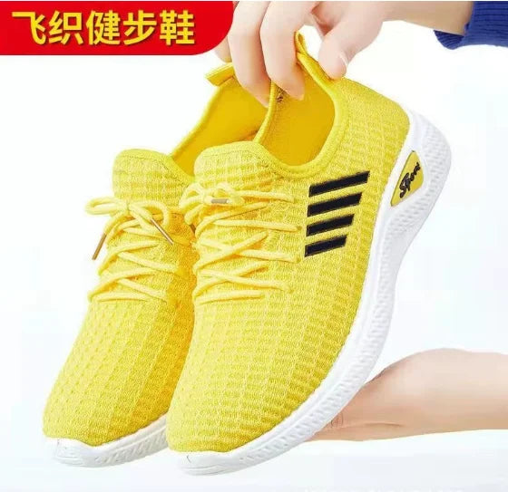 Women's light running shoes,Adult sneakers,  net shoes, comfortable soft soled sneakers, women's breathable casual single shoes