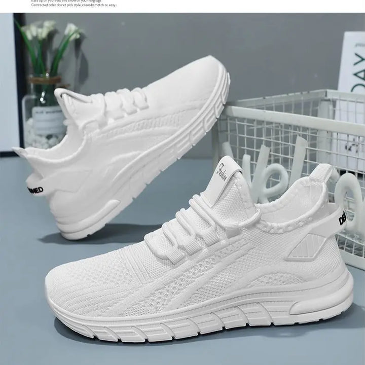 Women Casual Sneakers Lace-up Gym Vulcanized Shoes White Female Footwear Fashion Breathable Walking Mesh Flat Shoes Trainers