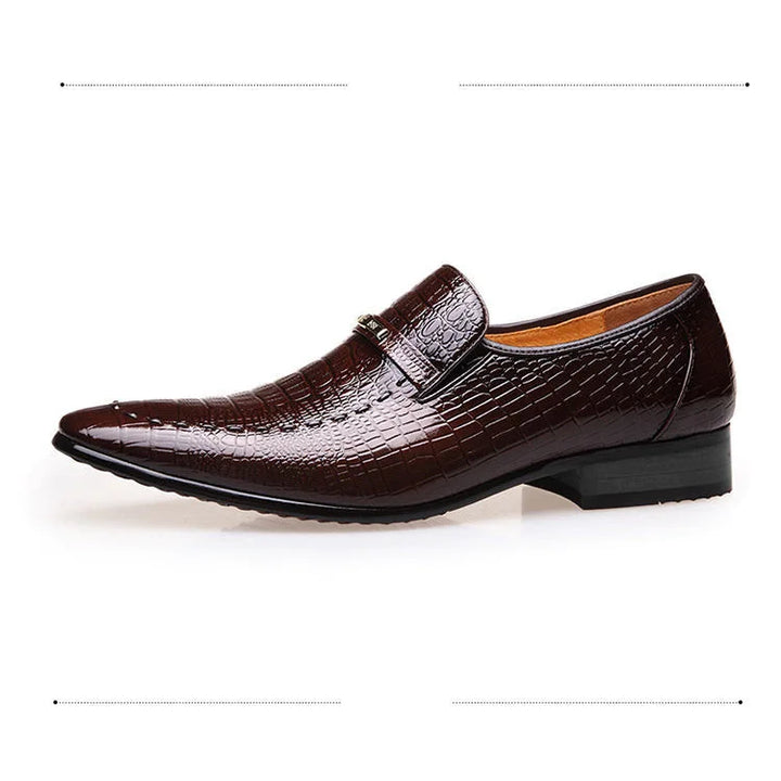 Mens PU Luxury Crocodile Pattern Men Business Dress Shoes Leather Casual Social Shoe Male Wedding Footwear Zapatos Hombre