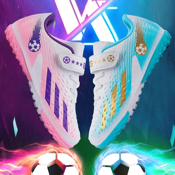 Kids Football Boots Society Cleats Soccer Shoes Boys Indoor Football Field Boots Children Non Slip Fast Training Sneakers Match