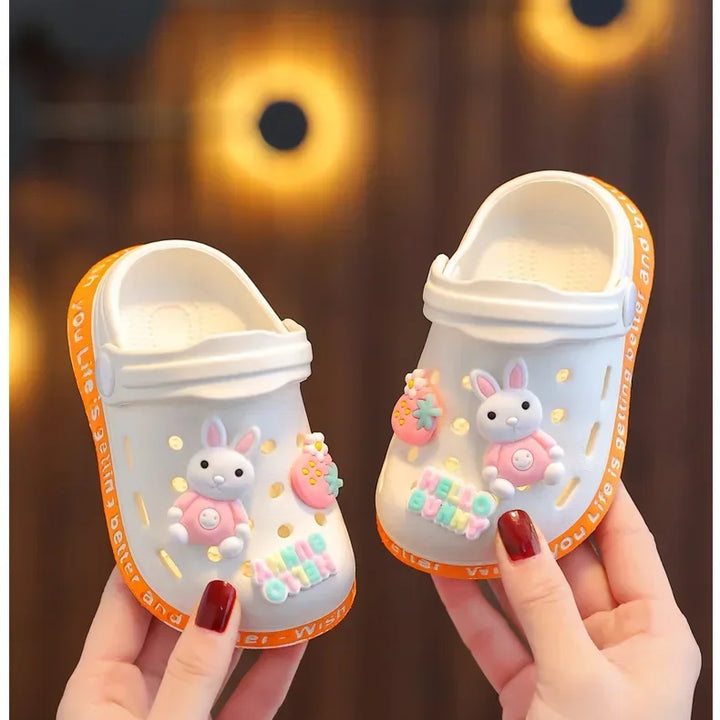 kids baby Girls Summer Sandals: Soft Sole Toddler children Indoor Slippers Cartoon Boys Breathable Hollow Shoes