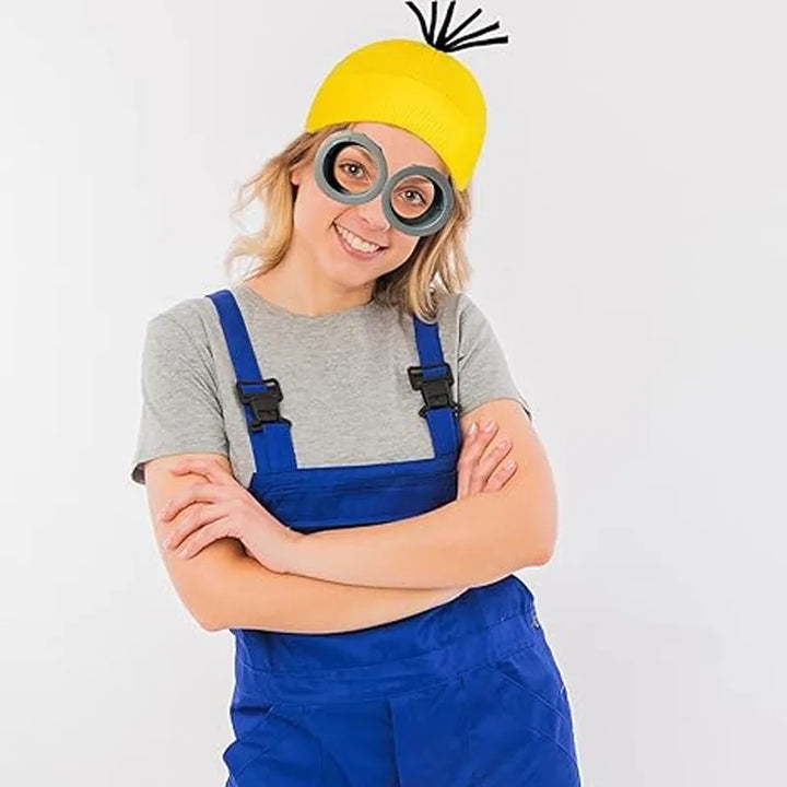 Halloween Party Costumes Little Yellow Man Cosplay Movie Cartoon Funny Dress Up Magical Thief Dad Gray Striped Scarf