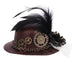 Vintage Halloween Top Hat Fashion Lightweight Scarecrows Witch Hat Gears Feather Funny Steampunk Hair Clip Carnival Party