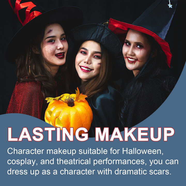 Professional Halloween Makeup Kit Fake Wound Scar Fake Blood Paint Scar Wax Halloween Special Effect Make Up Halloween Cosmetics
