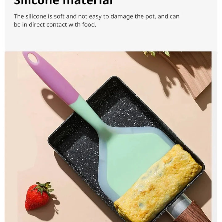 1 Piece Random Color Silicone Kitchen Utensil Cooking Utensil Spatula Beef Meat Egg Kitchen Scraper Pizza Cooking Spatula