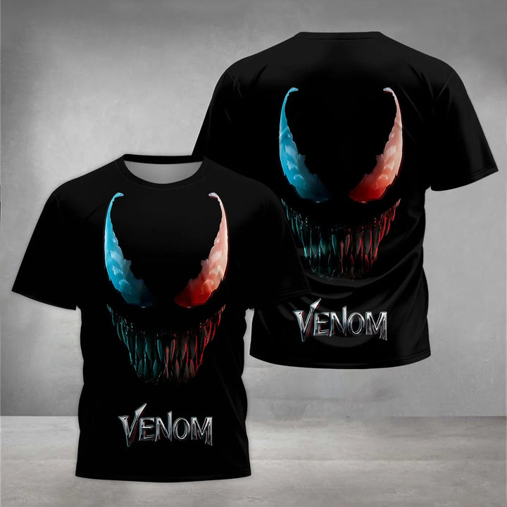 Marvels Venom Print Baby Clothing 5 to 14 Years Male Outdoor Clothes for Children Boy Girl Child T-Shirt Top Shirts