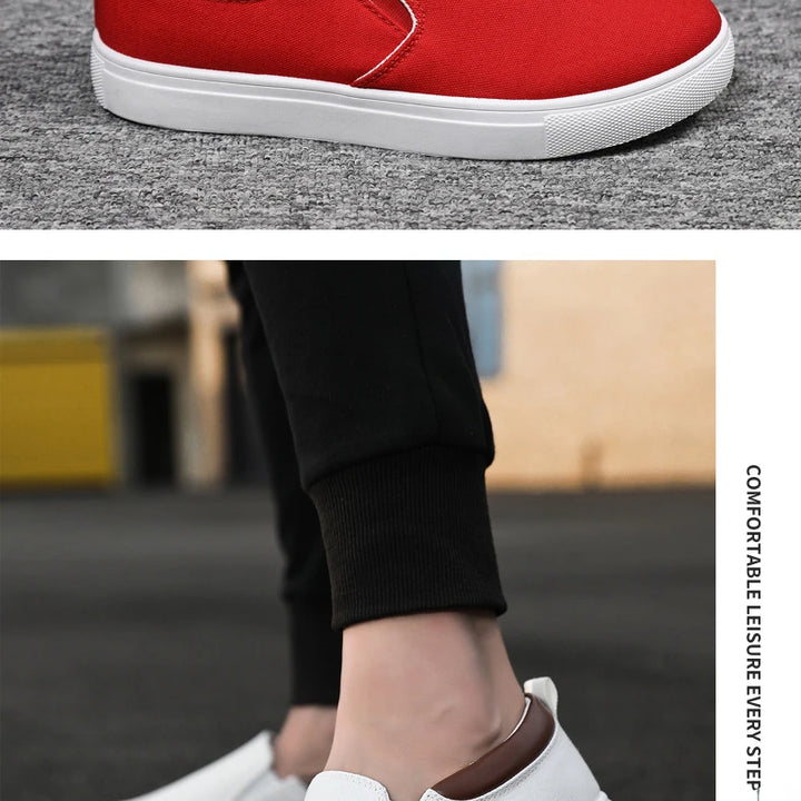 New Casual  Sneaker Canvas Boys Fashion Slip-on Vulcanized Flat