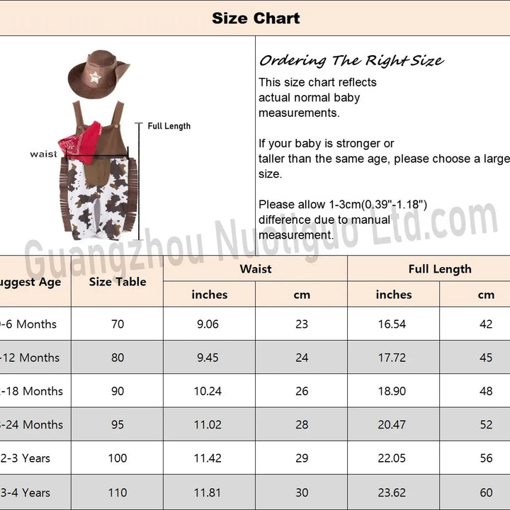 Baby Boy Clothes cowboy Costume Infant Toddler Cowboy Set 3Pcs Hat Scarf Romper Halloween Event Birthday Holiday Cosplay Outfits