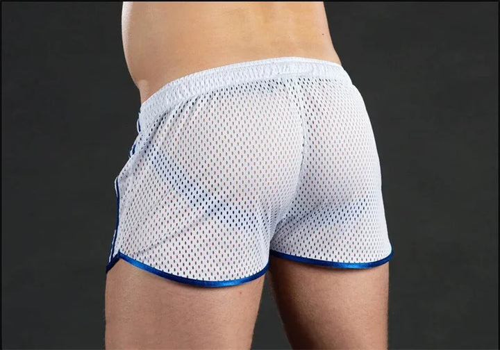 Men Shorts Sport Cool Running Shorts Quick Dry Grid summer Workout Short Pants Breathable Men Fashion Training Swim Beach Shorts