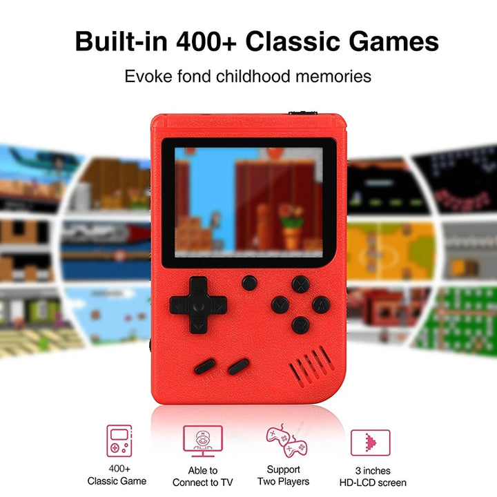 NEW Portable Retro Mini Video Game Console 8-Bit Handheld Game Player Built-in 400 games AV Out Game Console Gameboy videojuego