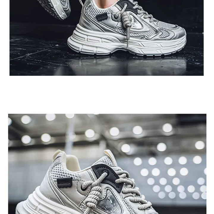 Shoes for Men 2025 New Trendy Fashion Versatile Breathable Thick Bottom Comfortable Sports and Leisure Low Top Sneakers Men