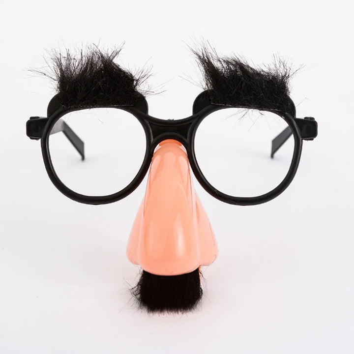 Halloween Novelty Fake Mask Cute Black Big Nose Funny Glasses Mustache Eyebrow For Halloween Party Decor Tricky Costume Props