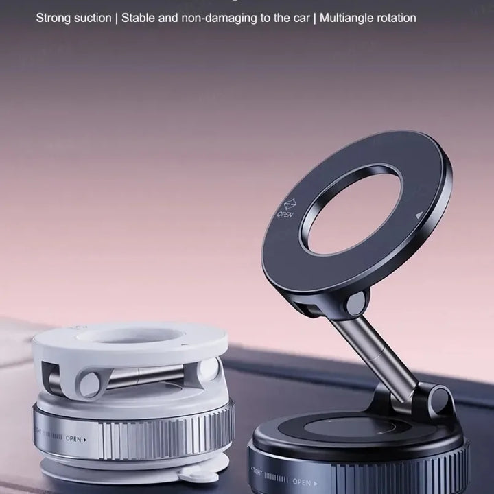 Magnetic Car Phone Holder 360° Rotation Folding With Vacuum Suction Cup For iPhone 12-16 Series Car/Gym/Driving Phone Holder