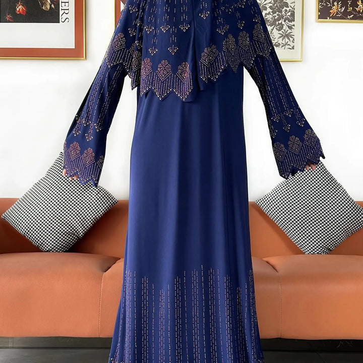 Two Piece Set Hijab Prayer Clothes Muslim Abaya Set Women Prayer Garment Dress Hijab Long Khimar Long Dress Sets Islamic Ramadan