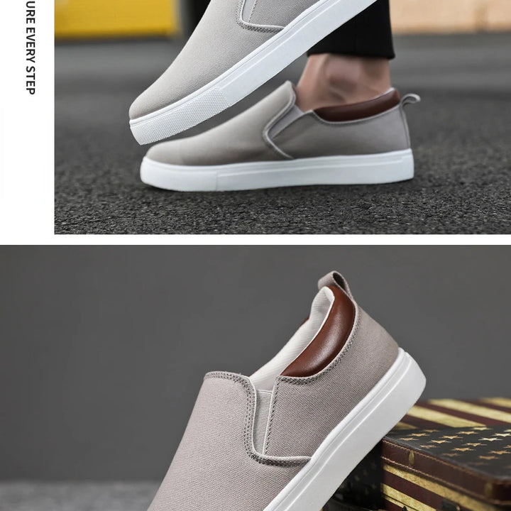 New Casual  Sneaker Canvas Boys Fashion Slip-on Vulcanized Flat