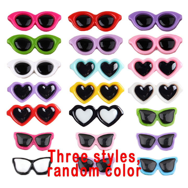 Pet Cute Heart Sunglasses Hairpins Pet Dog Hair Clips Puppy Cat Yorkie Teddy Pet Decor Barrette Hair Accessories For Small Dogs
