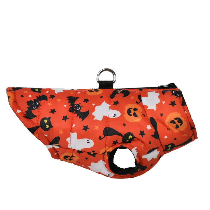 Halloween Dog Clothes Winter Warm Puppy Vest Jacket For Small Dogs Cats Outdoor Waterproof Pet Coat Chihuahua Costume Apparel