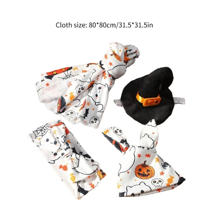Baby Photography Props Halloween Themed Outfit Pumpkin Printed Costume for Baby