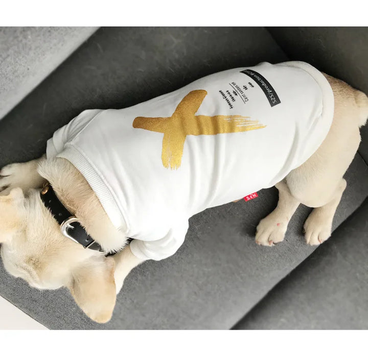 Pet Clothes  Dog Clothes Parent-child Wear Spring and Autumn Korean Version Printing Pure Cotton Two Colors Seven Sizes