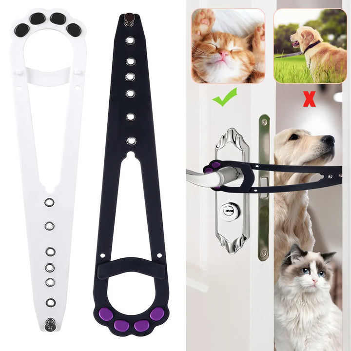 Cat Door Holder Latch Adjustable Dog Door Stopper Elastic Gate Lock Flex Latch Strap Keep Dog Out From Entering Pet Gate Supply
