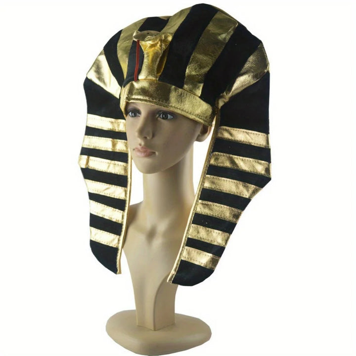 Halloween Party Hats: Egyptian Golden Pharaoh Hats Cosplay Snake - Head Hats