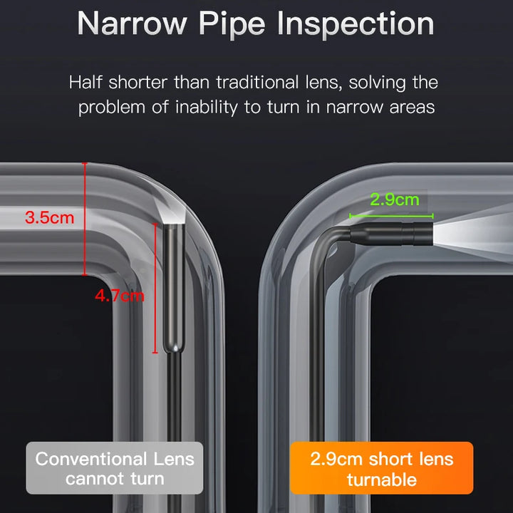 Industrial Endoscope Camera 4.3 "Single Dual Lens HD 1080P Car Inspection Borescope IP67 Waterproof Sewer Camera With LED