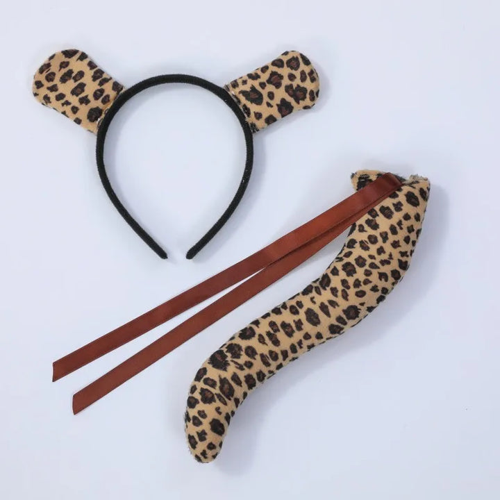 Halloween Animal Cosplay Costume Kids Forest Theme Giraffe Cows Tiger Leopard Zebra Print Tutu Dress Baby Girls Birthday Party