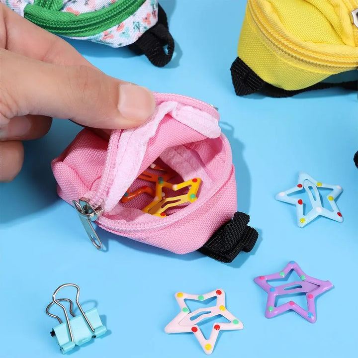 Gifts Dolls Accessories 1/6 BJD Rucksack With Zipper Kids Gifts BJD Doll Schoolbag Doll Backpack Doll Bag Miniature Doll Bag