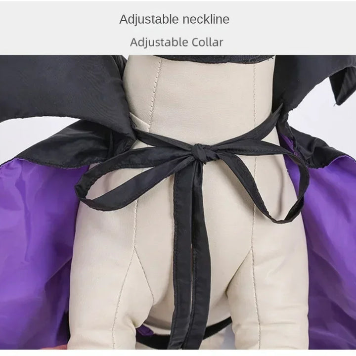 Halloween Witch-Shaped Costume cat Purple Vampire Cape Puppy Wizard Devil Horns Hat Pet Holiday Outfit for Small Middle-Sized Do