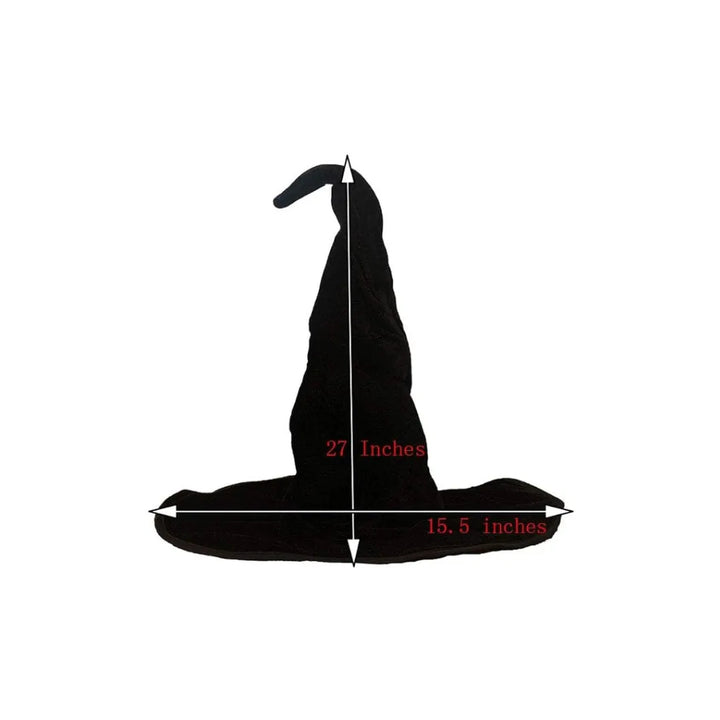 Halloween women black witch hat wizard grey hat role play Sorting Hat pointed cap with spider