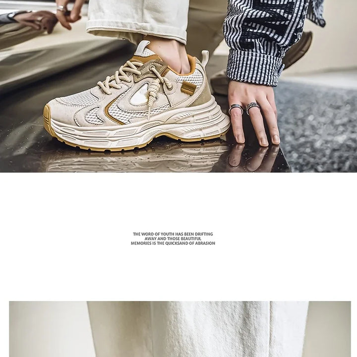 Shoes for Men 2025 New Trendy Fashion Versatile Breathable Thick Bottom Comfortable Sports and Leisure Low Top Sneakers Men