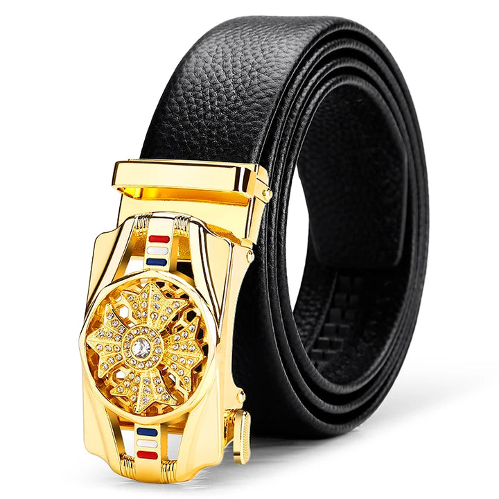 Men's Belt Leather Men Belts Waistband Automatic Belt for Man Mens Male Genuine Waist belts Business belts