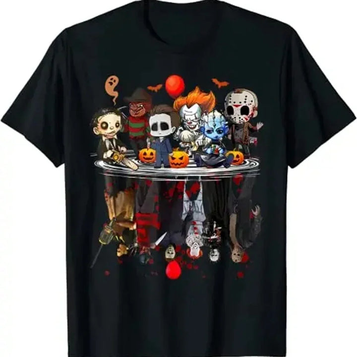 Horror Movies Character Halloween Costume T-Shirt Gifts Gothic Style Graphic Men Women Tees Top Casual Pure Cotton Short Sleeve