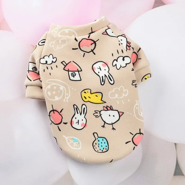 Chihuahua Dog Sweatshirt Puppy Cat Pullover Dogs Small Dog Hoodie Coat Winter Warm Pet Clothes for Bulldog